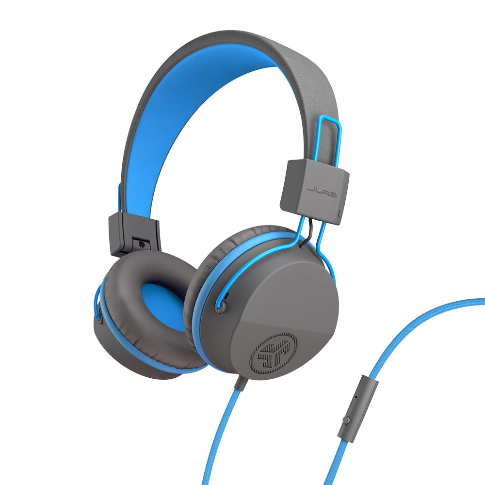 JBuddies Studio On-Ear Kids Wired Type-C Headphones Blue/Pink - Graphite/Blue
