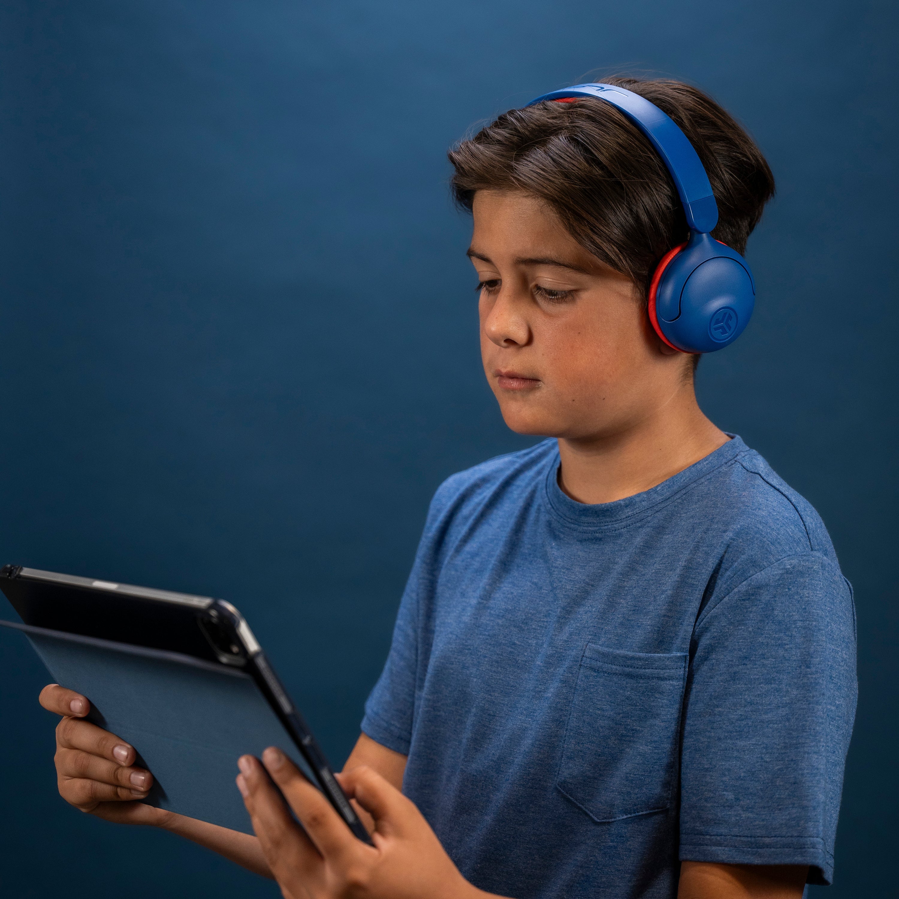 JBuddies ANC Kids Headphones Blue/Red
