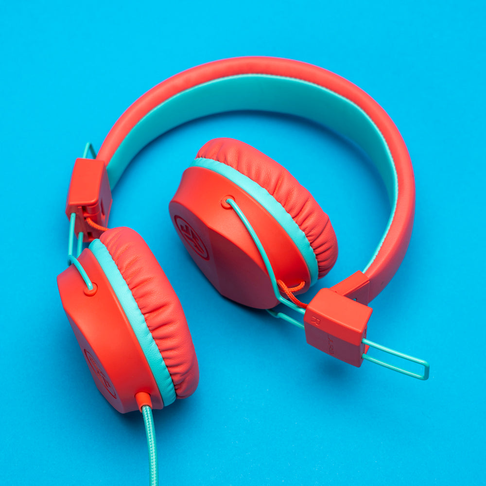 JBuddies Studio On-Ear Kids Wired Type-C Headphones Peach