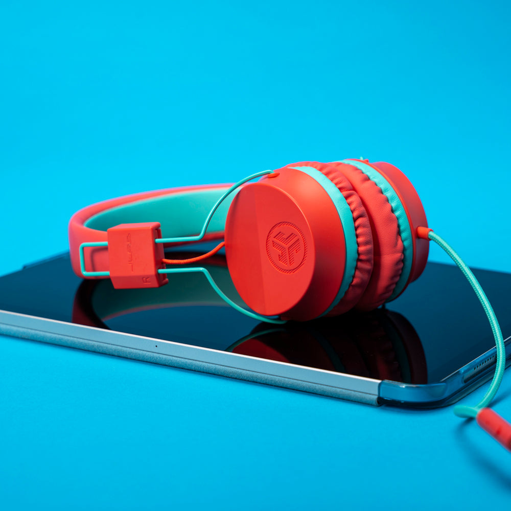 JBuddies Studio On-Ear Kids Wired Type-C Headphones Peach