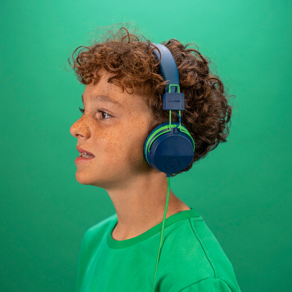 JBuddies Studio On-Ear Kids Wired Headphones Blue/Green