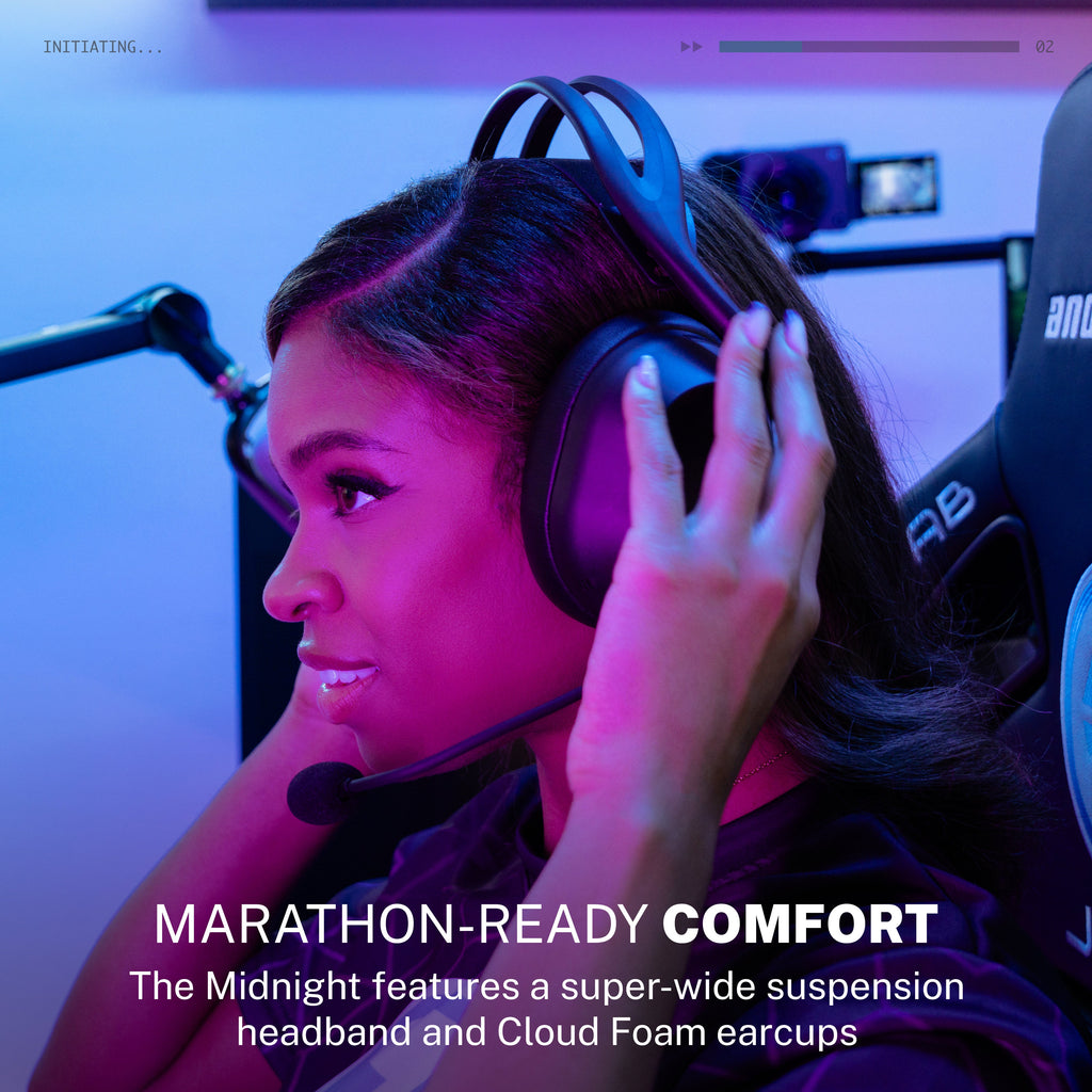 Midnight Wireless Gaming Headset Black