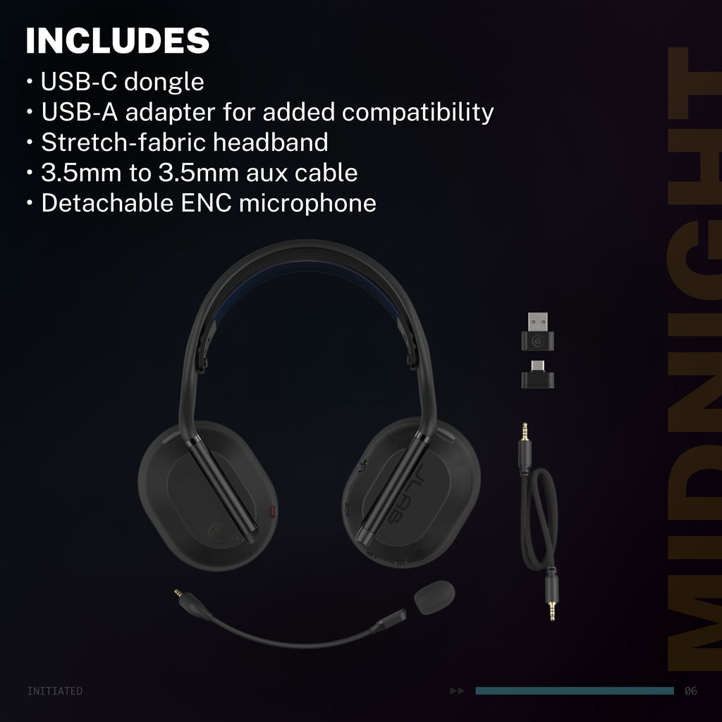 Midnight Wireless Gaming Headset Black