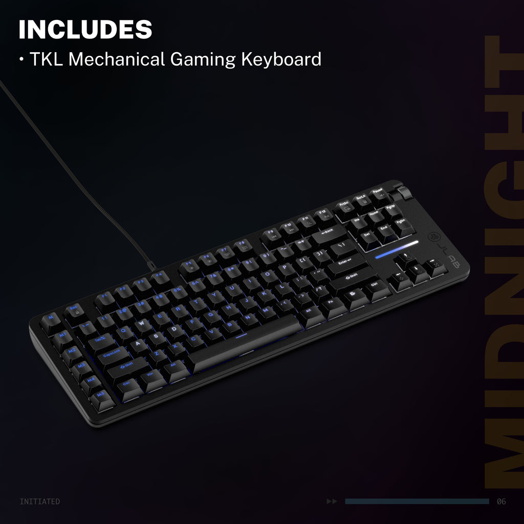 Midnight TKL Wired Mechanical Gaming Keyboard Black