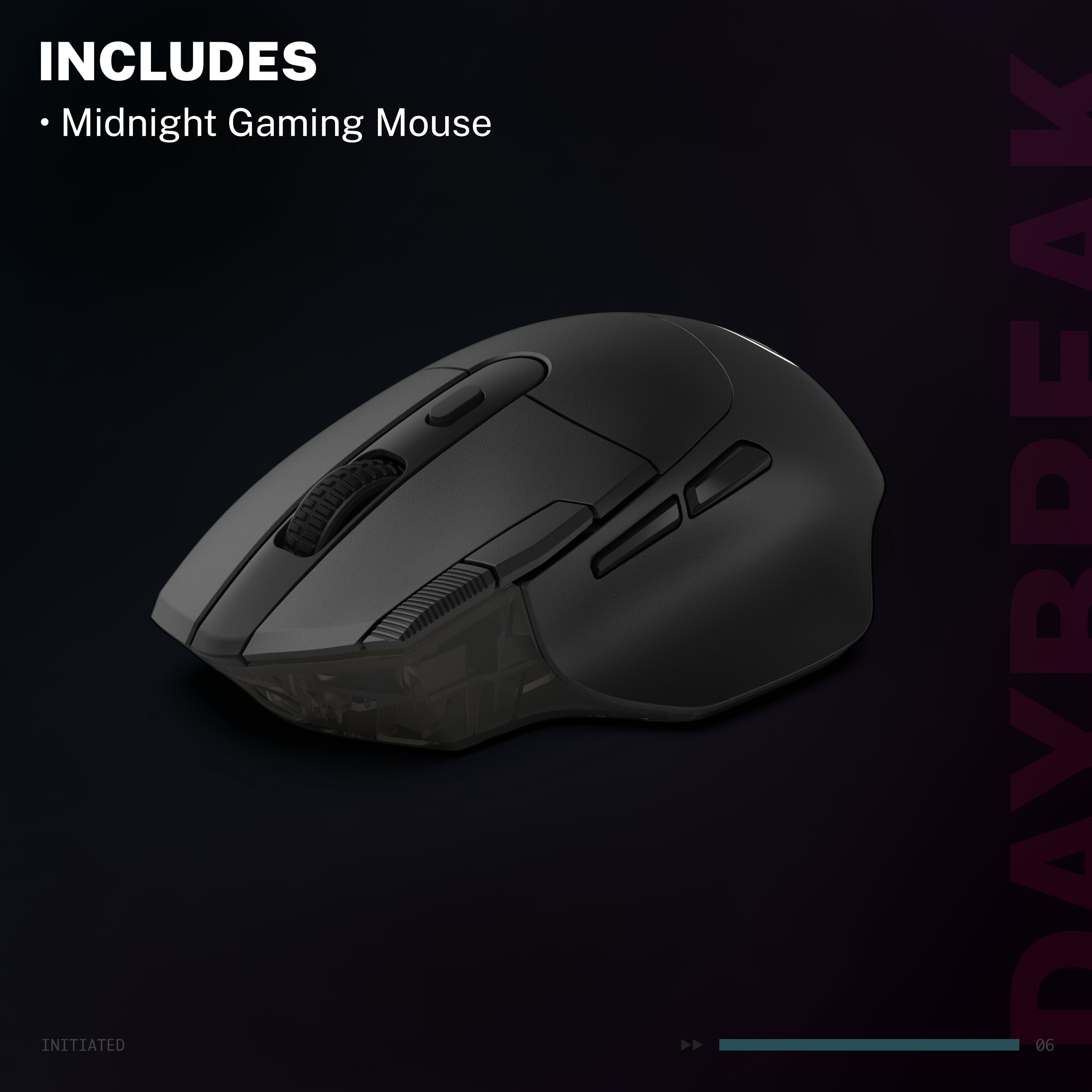 Midnight Wireless Gaming Mouse Black